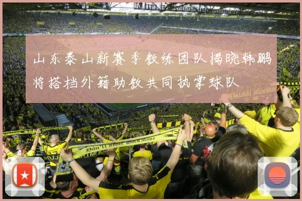 山东泰山新赛季教练团队揭晓韩鹏将搭档外籍助教共同执掌球队
